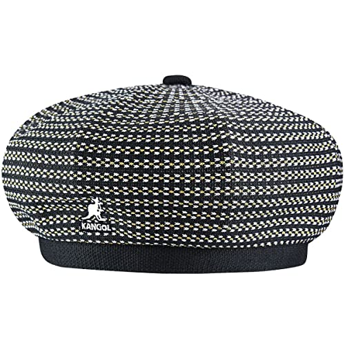 Kangol Preppy Jax Baskenmütze Damenbaske Sommerbaske Damen/Herren - Sommer Frühling-Sommer Herbst-Winter - L (58-59 cm) schwarz von Kangol