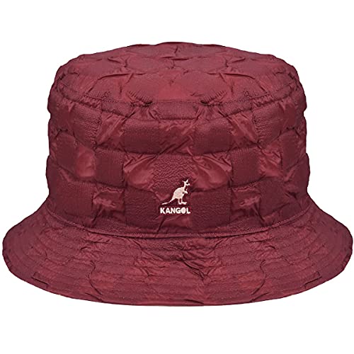 Kangol Pucker Check Bucket Wendehut Fischerhut Stoffhut Anglerhut Damen/Herren - mit Futter Winter Herbst-Winter - M (56-57 cm) rot von Kangol