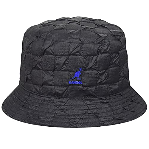 Kangol Pucker Check Bucket Wendehut Fischerhut Stoffhut Anglerhut (XL (60-61 cm) - schwarz) von Kangol