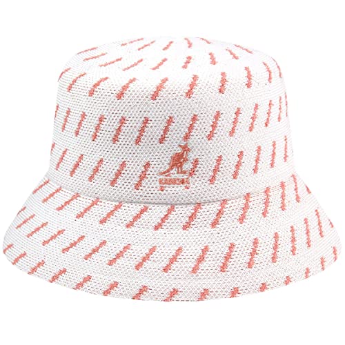 Kangol Rain Drop Bucket Unisex Fischerhut Sommer - Weiß-Rosa (WP164) - 56-57 cm (M) von Kangol