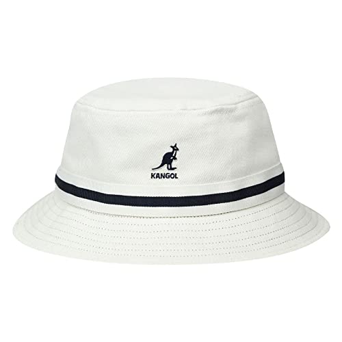 Kangol Herren Stripe 条纹 Lahinch스트라이프 라인치條紋拉吋פס רצועהمخطط لاهنlistras Lahinchstreifen Lahinch Schlapphut, Weiß, X-Large von Kangol