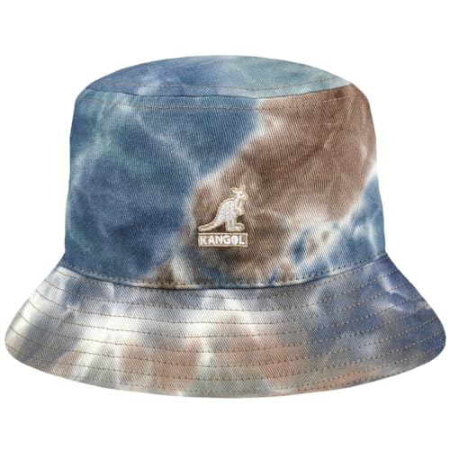 Kangol Tie Dye Bucket Stoffhut Baumwollhut Sommerhut Sonnenhut Fischerhut Anglerhut (L (58-59 cm) - blau) von Kangol