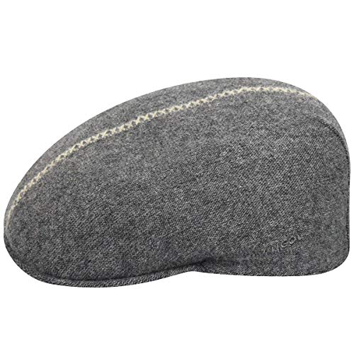 Kangol Ties That Bind 504S Flatcap Schirmmütze Schiebermütze Wintercap Herren - mit Schirm, Schirm Winter Herbst-Winter - M (56-57 cm) grau von Kangol