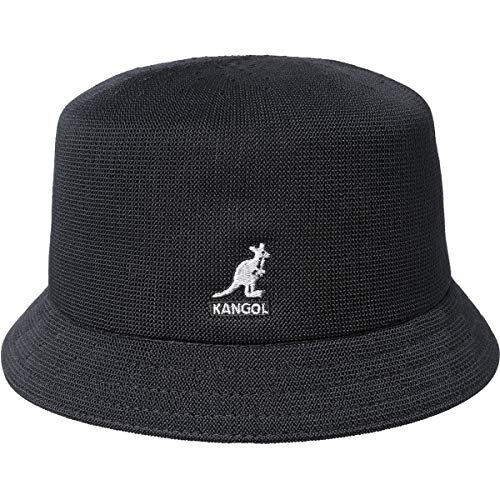 Kangol Tropic Bin Hut Stoffhut Fischerhut Anglerhut Clubhut Bucket Hat Musikerhut Damen/Herren - Sommer Frühling-Sommer - XL (60-61 cm) schwarz von Kangol