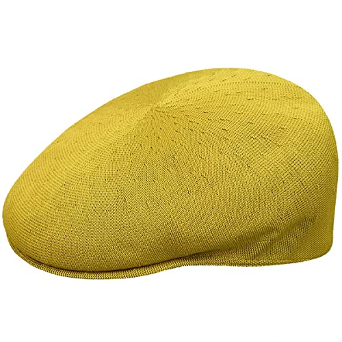 Kangol Tropic Flatcap 504 Schiebermütze Schirmmütze Herrencap Sommercap Damencap Pepe (L (58-59 cm) - gelb) von Kangol