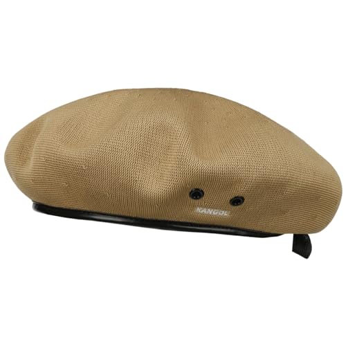 Kangol Tropic Monty Baskenmütze Beret Sommerbaske Damenbaske Herrenbaske (L (58-59 cm) - beige) von Kangol