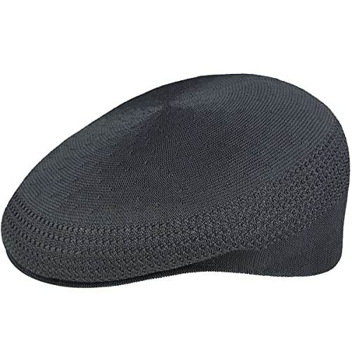 Kangol Tropic Ventair Flatcap 504 Schiebermütze Schirmmütze Herrencap Sommercap Damencap Pepe Damen/Herren - mit Schirm Frühling-Sommer - XL (60-61 cm) dunkelgrau von Kangol