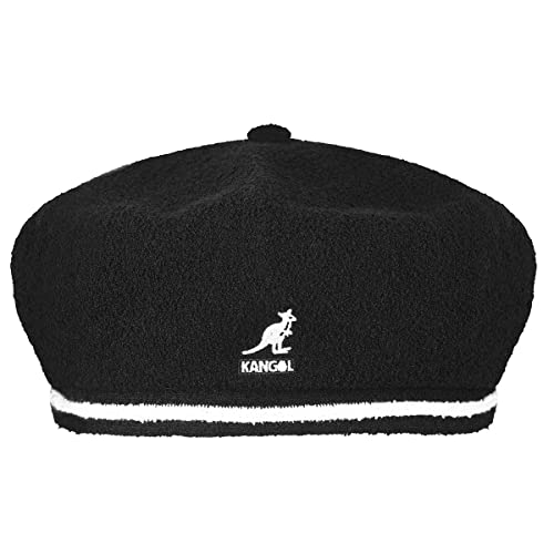 Kangol Twotone Jax Baskenmütze Baske Damenbaske Sommerbaske Stoffbaske Damen - Sommer Frühling-Sommer - M (56-57 cm) schwarz von Kangol