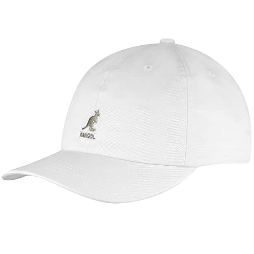 Kangol Unisex Washed Baseball Baseballkappe, Weiß (Weiß Wh), Einheitsgröße von Kangol