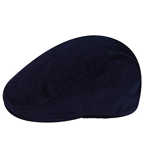 Kangol Unisex Kordelkappe Flache Kappe, Blau (Navy Nv411), 54 von Kangol