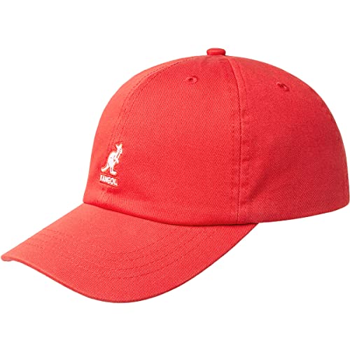 Kangol Unisex Washed Baseball Baskenmütze, rot, One Size von Kangol