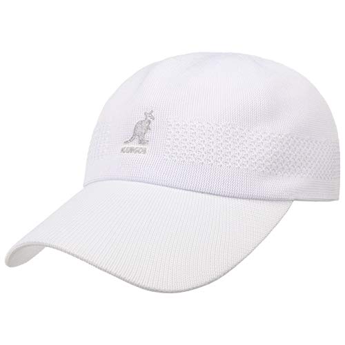 Kangol White Ventair Space Cap Baseballcap Basecap Baseballkappe Sommerkappe Strandkappe Curved Brim (M (56-57 cm) - weiß) von Kangol