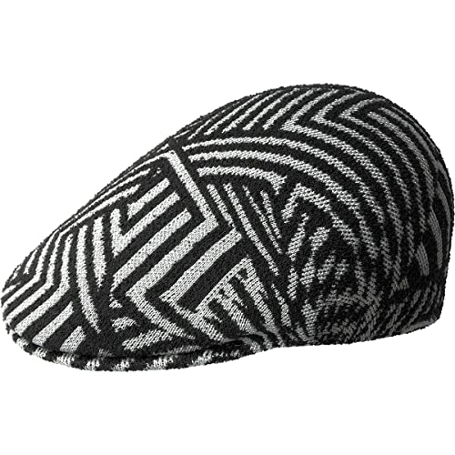 Kangol Virtual Grid 507 Flatcap Schirmmütze Schiebermütze Damen/Herren - mit Schirm Sommer Frühling-Sommer - M (56-57 cm) schwarz-weiß von Kangol