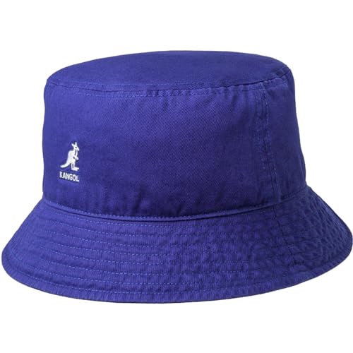 Kangol Washed Bucket Hat Fischerhut Stoffhut, Sommerhut, Strandhut, Anglerhut Damen/Herren - Strandhut Sommerhut Frühling-Sommer Sommer - M (56-57 cm) dunkelblau von Kangol