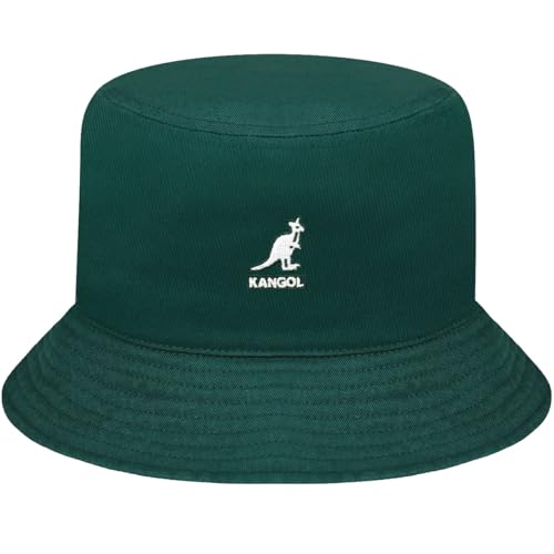 Kangol Washed Bucket Hat Fischerhut Stoffhut, Sommerhut, Strandhut, Anglerhut Damen/Herren - Strandhut Sommerhut Frühling-Sommer Sommer - L (58-59 cm) grün von Kangol