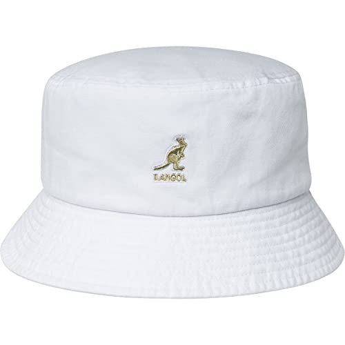 Kangol Herren Gewaschener Eimer Baskenmütze, weiß, 58 von Kangol