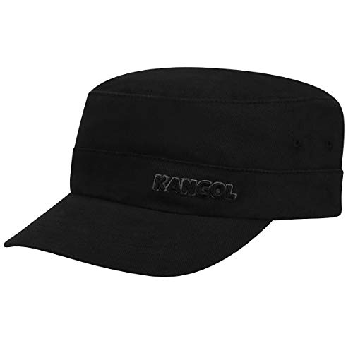 Kangol Flexfit Urban Army Cap Fullcap Armycap Military Damencap Herrencap Damen/Herren - mit Schirm, Hinten geschlossen, Schirm Sommer Frühling-Sommer Herbst-Winter - L/XL (58-61 cm) schwarz von Kangol