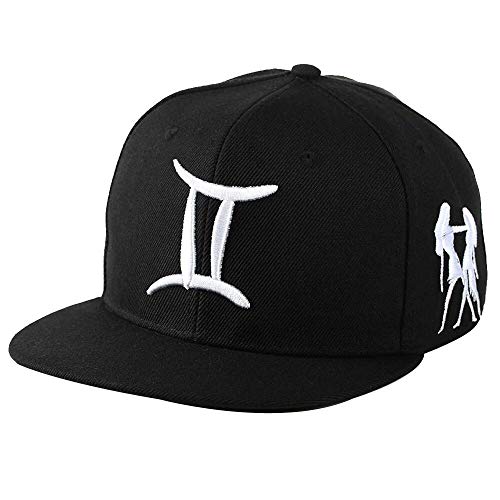 Kangqifen Herren Damen Baseball Caps Sternbild Sternzeichen 12 Snapback Hüte, Gemini, Einheitsgröße von Kangqifen