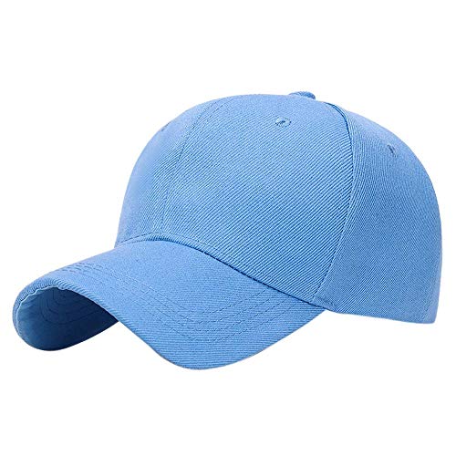 Kangqifen Herren Damen Einfache Einfarbiger Baseball Caps Kappe Mütze mit Klettverschluss Mehrfarbige Optionen Hellblau von Kangqifen