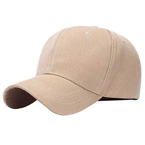 Kangqifen Herren Damen Einfache Einfarbiger Baseball Caps Kappe Mütze mit Klettverschluss Mehrfarbige Optionen Khaki von Kangqifen