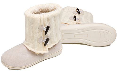 Kanguru Damen Baboosh Tahoe Hausschuhe mit Memory Foam Sohle, Bianco, XX-Small/X Kanguru Damen Baboosh Tahoe Hausschuhe mit Memory Foam Sohle, Bianco, XX-Small/X von Kanguru