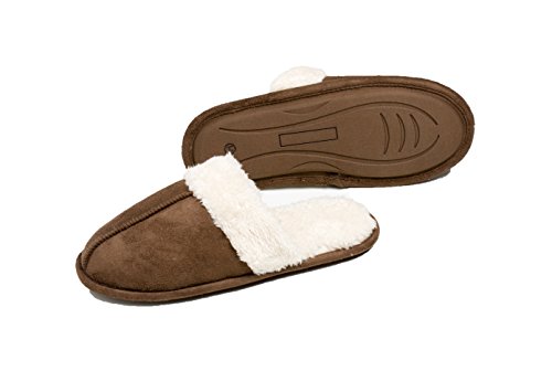 Kanguru Herren Baboosh Sherpa Hausschuhe mit Memory Foam Sohle, Braun Marrone Marrone Kanguru Herren Baboosh Sherpa Hausschuhe mit Memory Foam Sohle, Braun Marrone Marrone von Kanguru