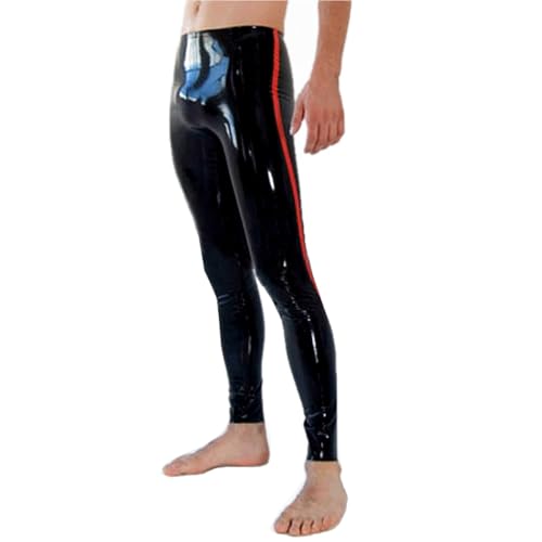 Kangxinsheng Mode Latex Hose für Männer,Schwarz Handgefertigter Naturkautschuk Latex Leggings,Geeignet für Club Cosplay Kostüme-M von Kangxinsheng
