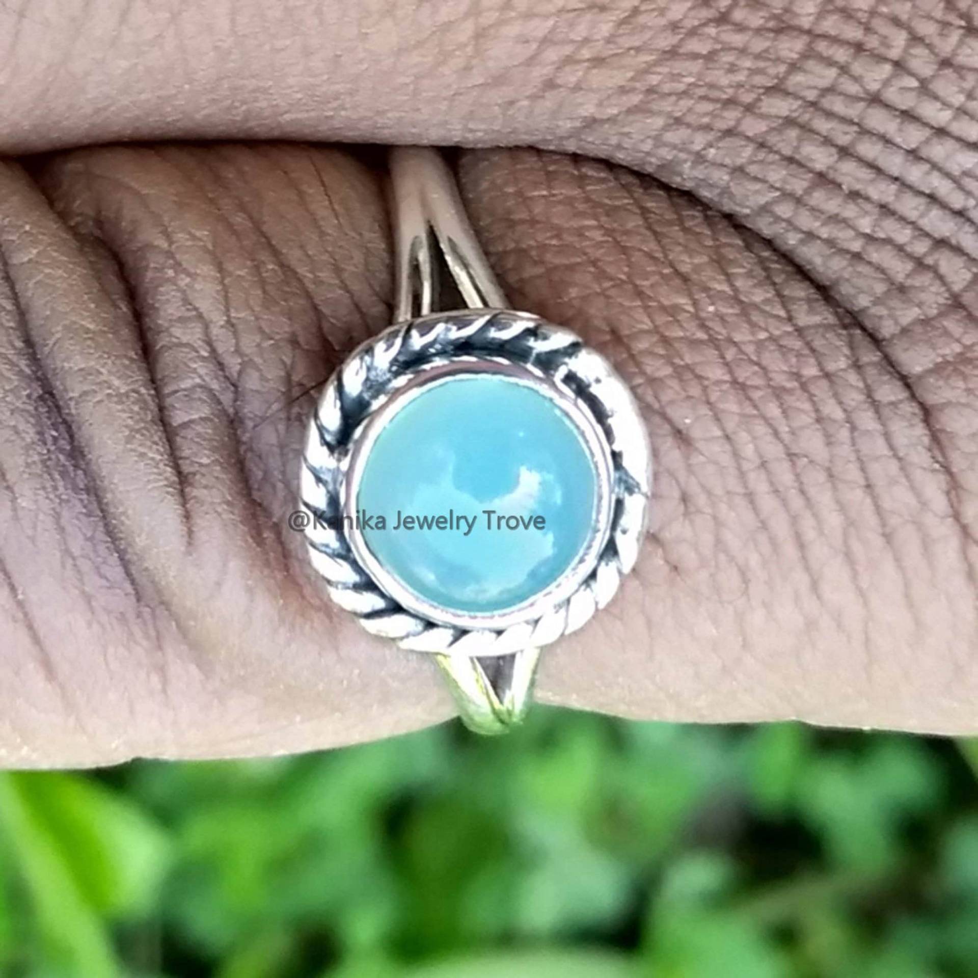 Runde Edelstein Sterling Silber Solitär Ringe Für Frauen Geschenk, Zierliches Ring Geschenk Weihnachten von KanikaJewelryTrove