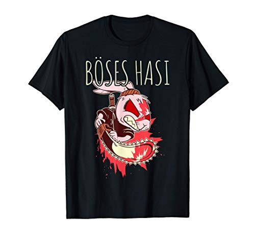 Böses Hasi Psycho Halloween Hase Damen Herren Geschenk T-Shirt Böses Hasi Psycho Halloween Hase Damen Herren Geschenk T-Shirt von Kaninchen Horror Damen Herren Blut Blutig Kostüm