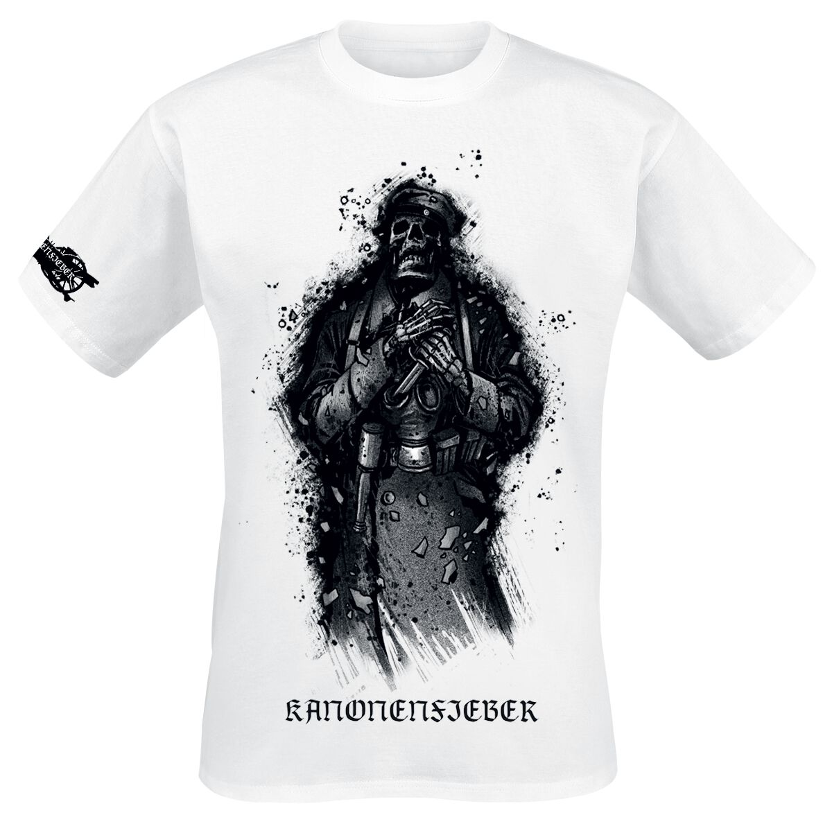 Kanonenfieber T-Shirt - Soldatengrab - S bis XXL - Größe M - weiß  - Lizenziertes Merchandise! Kanonenfieber T-Shirt - Soldatengrab - S bis XXL - Größe M - weiß  - Lizenziertes Merchandise! von Kanonenfieber