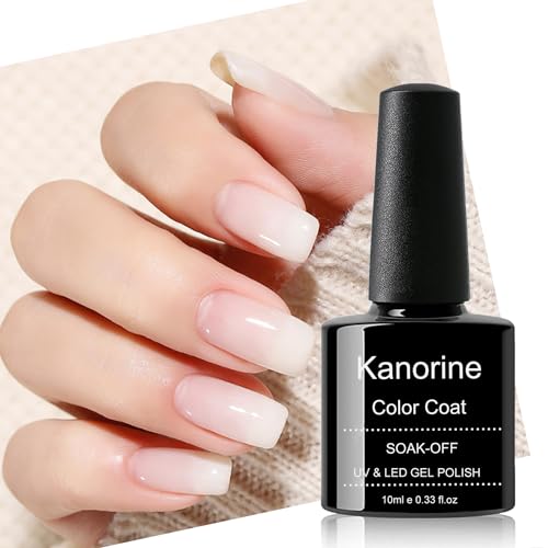 KANORINE UV/LED Farbe Gel Nagellack Soak Off Nail Gel Polish Farbgel Nagelgel Nudefarben 10ml von Kanorine