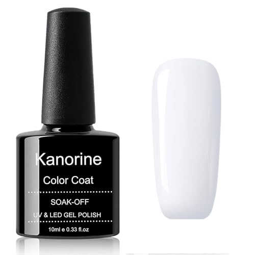 KANORINE UV/LED Weißer Farbe Gel Nagellack Soak Off Nail Gel Polish Farbgel Nagelgel Nudefarben Weißer 10ml von Kanorine