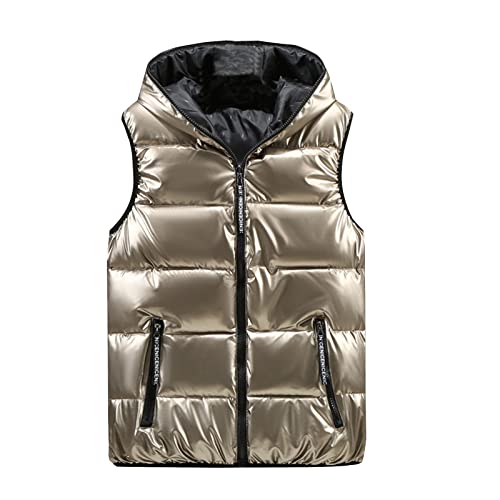 Damen Steppweste Daunenweste Glänzend Winterjacke Warm Daunenmantel Kapuzenweste Leicht Weste Mantel Ärmellose Steppjacke mit Reißverschluss Taschen Winddichte Outdoorweste Outwear Damen Steppweste Daunenweste Glänzend Winterjacke Warm Daunenmantel Kapuzenweste Leicht Weste Mantel Ärmellose Steppjacke mit Reißverschluss Taschen Winddichte Outdoorweste Outwear von Kanpola Damen Sweatshirts