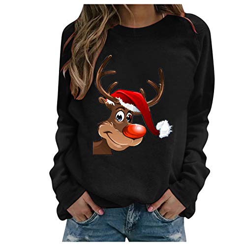 Kanpola Damen 3D Pullover Weihnachtspullover Rundhals Drucken Sweatshirt Sweater Herbst Winter Langarm Pullis Bluse Weihnachten Frauen Lässige Sport Oberteile Tops von Kanpola Damen Sweatshirts