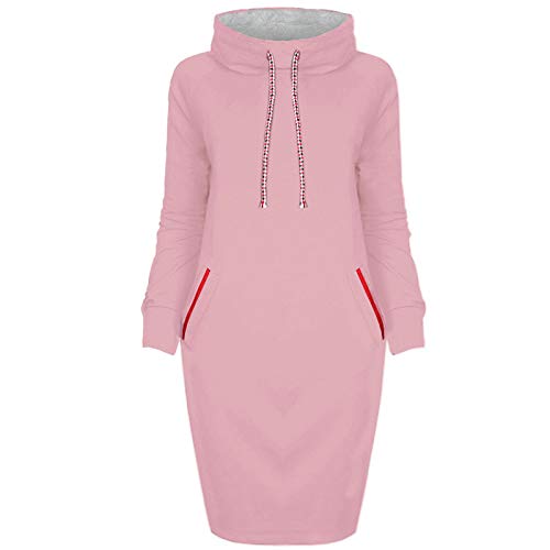 Kanpola Damen Hoodie Kleid Herbst Winter Langarm Sweatshirtkleid Kapuzenpullover Dress mit Taschen Elegant Sweatshirt Shirtkleider Schmaler Rock Tops von Kanpola Damen Sweatshirts