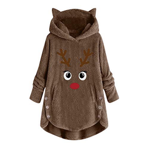 Kanpola Damen Hoodie Weihnachtspullover Oversize Lang Teddy Kapuzenpullover Sweatshirt Winter Warm Plüsch Pullover Kapuzenpullis Weihnachten Hoody Geschenk Kanpola Damen Hoodie Weihnachtspullover Oversize Lang Teddy Kapuzenpullover Sweatshirt Winter Warm Plüsch Pullover Kapuzenpullis Weihnachten Hoody Geschenk von Kanpola Damen Sweatshirts