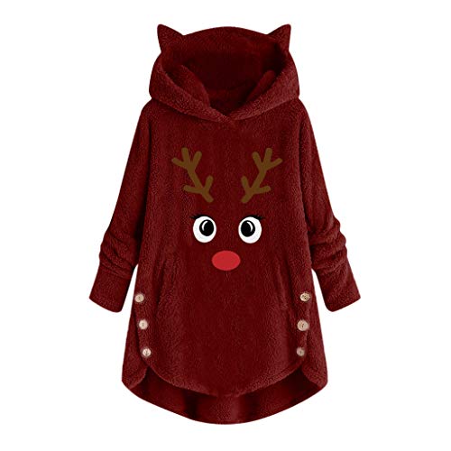 Kanpola Damen Hoodie Weihnachtspullover Oversize Lang Teddy Kapuzenpullover Sweatshirt Winter Warm Plüsch Pullover Kapuzenpullis Weihnachten Hoody Geschenk Kanpola Damen Hoodie Weihnachtspullover Oversize Lang Teddy Kapuzenpullover Sweatshirt Winter Warm Plüsch Pullover Kapuzenpullis Weihnachten Hoody Geschenk von Kanpola Damen Sweatshirts