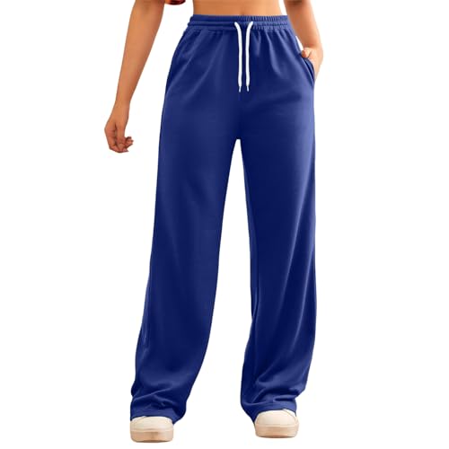 Kanpola Laufhose Damen High Waist Jogginghose Sporthose Stretch Hose mit Geradem Bein Frauen Trainingshosen Yogahose Loose Bequem Sweatpant Für Yoga Fitness Casual von Kanpola Damen Sweatshirts