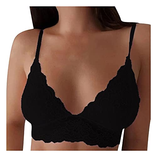 Kanpola Spitze BH Damen Push Up Bra GroßE GrößEn Ohne Buegel Bustier Unterwäsche Bra Crop Dessous Lingerie Reizwäsche Mode Yoga Sport-BHS Top von Kanpola Damen Sweatshirts