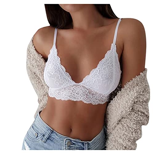 Kanpola Spitze BH Damen Push Up Bra GroßE GrößEn Ohne Buegel Bustier Unterwäsche Bra Crop Dessous Lingerie Reizwäsche Mode Yoga Sport-BHS Top von Kanpola Damen Sweatshirts