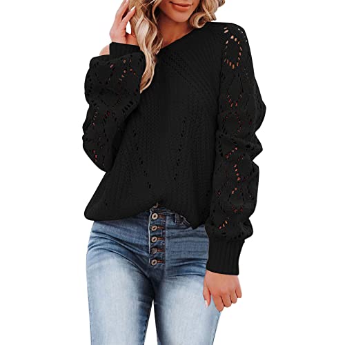 Kanpola Weihnachtspullover Damen Strick Pullover Herbst Winter Rundhals Langarm Sweatshirt Drucke Pulli Sweater mit Norweger-Muster Weihnachten Party Gestrickte Jumper Oberteile von Kanpola Damen Sweatshirts