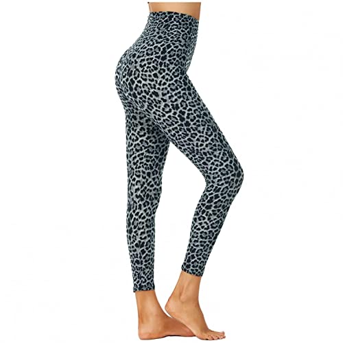 Leopard Sport Leggings Damen High Waist Yogahose Sporthose Lang Fitnesshose Blickdicht Leggings Laufhose Workout Trainingshose Strumpfhosen Tights Kanpola von Kanpola Damen Sweatshirts