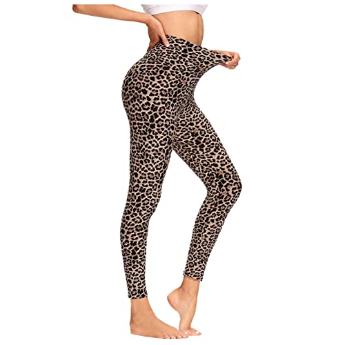 Leopard Sport Leggings Damen High Waist Yogahose Sporthose Lang Fitnesshose Blickdicht Leggings Laufhose Workout Trainingshose Strumpfhosen Tights Kanpola von Kanpola Damen Sweatshirts