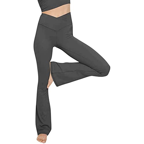 Yogahose Damen Lang Leggings Sporthose High Waist Stretch Jogginghose Fitnesshose Workout Hose Einfarbig Sportleggings Laufhose Bauchkontrolle Kompressions Leggins Kanpola von Kanpola Damen Sweatshirts