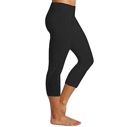 Leggings mit Mesh Damen Yoga Sport Hose High Waist Workout Tights 3/4 Strumpfhose Schwarz Jogginghose Trainingshose Kanpola von Kanpola Damen Top