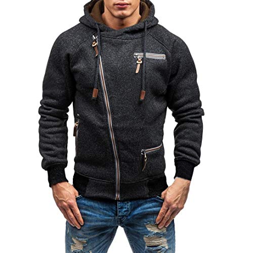 Kanpola Kapuzenpullover Herren mit reißverschluss Hoodie Zip Sportpullover für Sport Fitness Training Freizeit Trainingsjacke Kapuzensweatshirt Hooded Sweatshirt Sweatjacke Kapuzenpulli Langarmshirt von Kanpola Herren T-Shirts