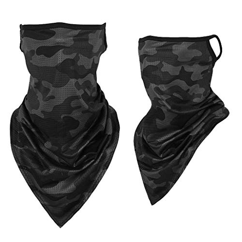 Kanpola 3D Druck Multifunktionstuch Camouflage Halstuch Damen & Herren Gesichtshaube HalswäRmer Winddicht Schlauchschal,Leichtes Atmungsaktiv Outdoor Motorrad Schal Face Shield Sonnenschutz von Kanpola Herren Top