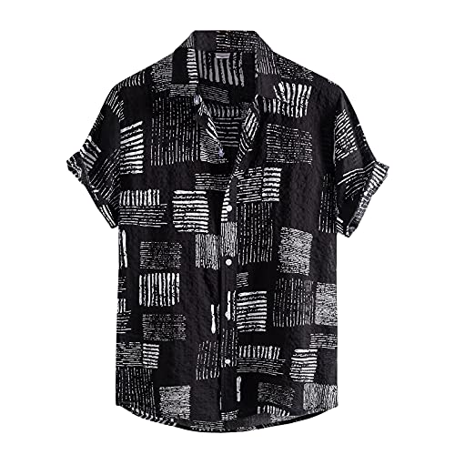 Kanpola Leinenhemd Herren Hemden Kurzarm Freizeithemd Hawaii Blumen Gedruckt Hemd Sommer Locker Shirt Strand Atmungsaktives Kurzarmhemd Männer Kanpola Leinenhemd Herren Hemden Kurzarm Freizeithemd Hawaii Blumen Gedruckt Hemd Sommer Locker Shirt Strand Atmungsaktives Kurzarmhemd Männer von Kanpola Herren Top