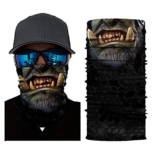 Kanpola Multifunktionstuch Totenkopf Schlauchtuch Damen Herren Sport Halstuch,Atmungsaktiv & Schnelltrocknend Halsschlauch,Motorrad Wind Face Shield,Halloween KostüMe von Kanpola Herren Top