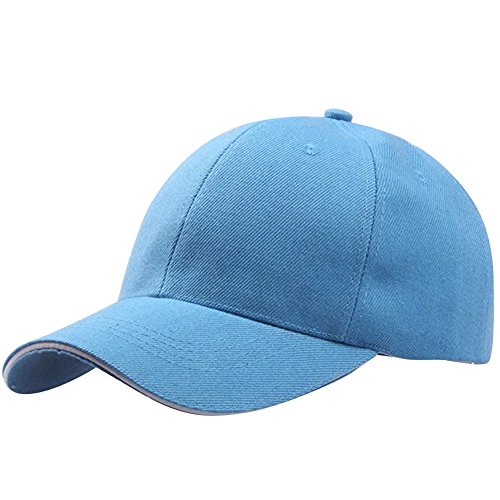 Kanpola Unisex Baseball Cap Hip-Hop Hüte Baseballmütze Damen Herren Mützen (A1-9-Hellblau) von Kanpola Mützen